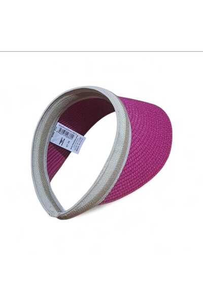 ELEVEN MARKETS Women's Visor Hat Straw Fuchsia Visor Hat