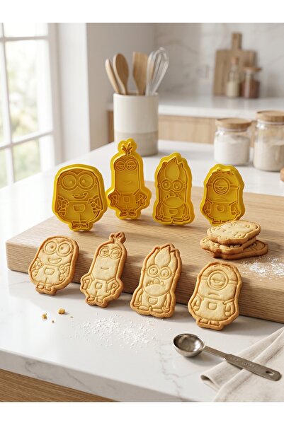 Fulmin Cute Yellow Character Cookie Mold Set / 4 Pieces