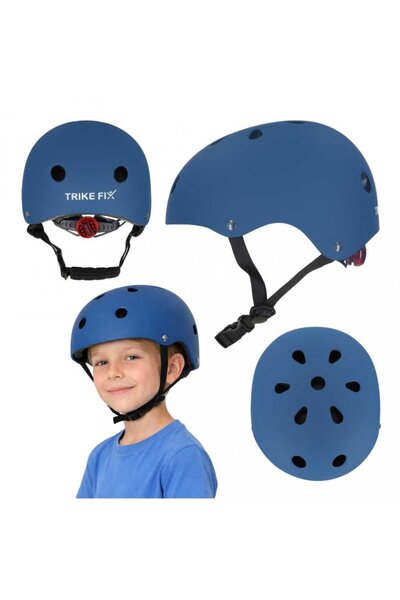 Ikonka Trike Fix children's bicycle helmet, size M (55-58 cm), integrated LED...