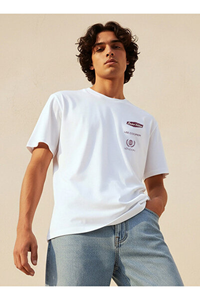 Lee Cooper Men Regular Fit Crew Neck Short Sleeve Logo Print T-shirt