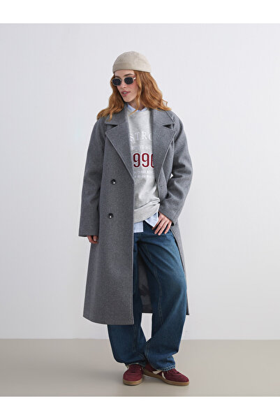 LC Waikiki Women's Double-Breasted Cachet Coat