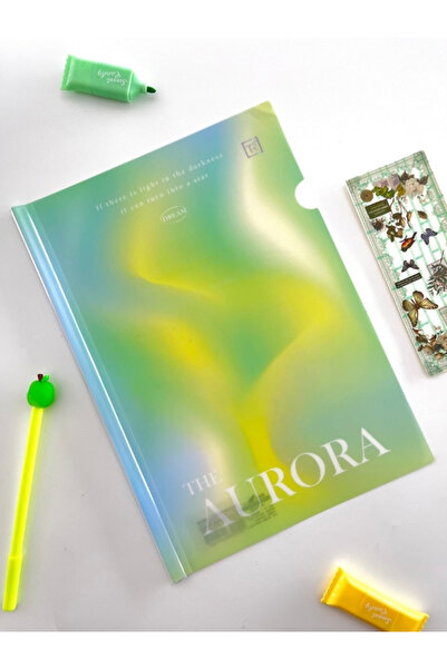 Kağıt Gemi Dükkan Aurora Dream Pastel Yeşil Mavi Geçişli A4 Boy Şeffaf Dosya ...