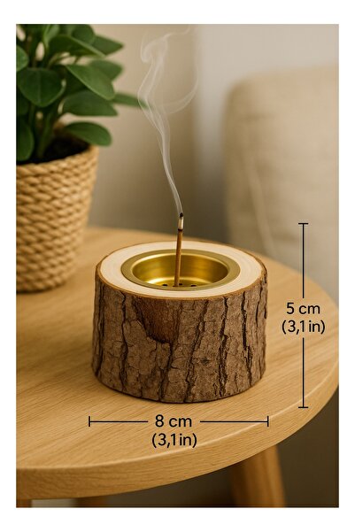 Generic Wooden Incense Burner with Rustic Charm - for Daily Use & Gifting - M...
