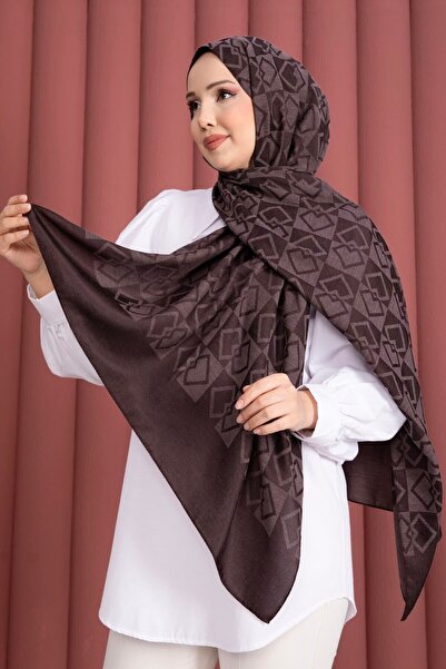 ECN سلسلة شالات الجاكار الفاخرة بنمط البرقوق
