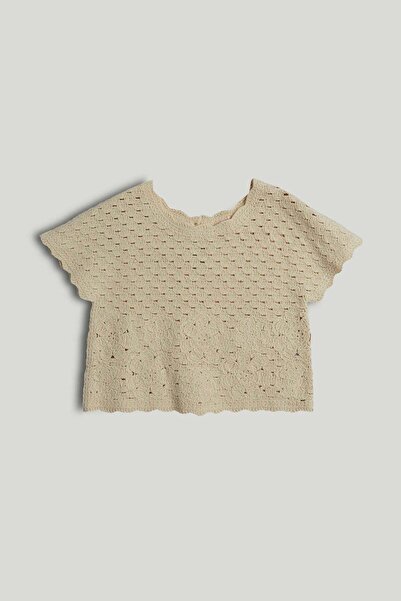 MOTHERCARE بلوزة كروشيه بلون التان