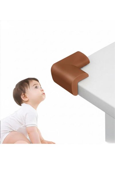 Renkli Duvarlar Self-Adhesive 10 Pieces Brown Thick Shock Absorbing Baby Child Corner Protection Table Coffee Table Furniture