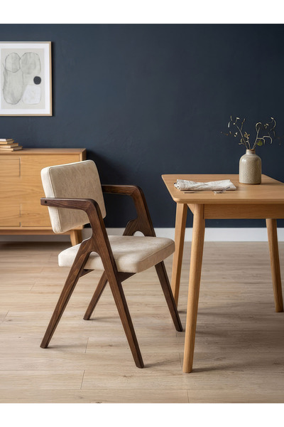 Gazzini Furniture Tetra Kolçaklı Ahşap Sandalye