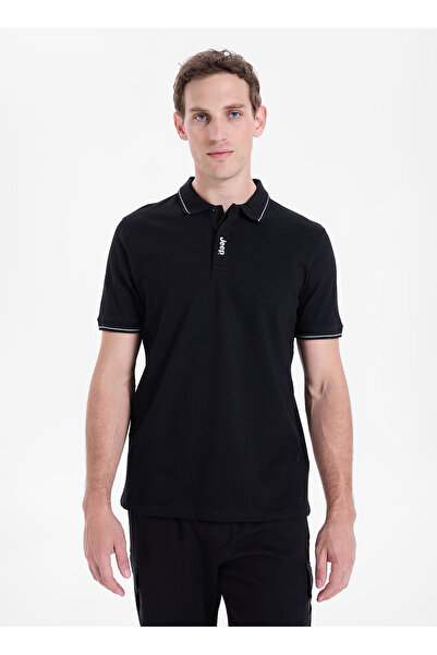 JEEP Siyah Erkek Polo T-Shirt J6SM-TST7395