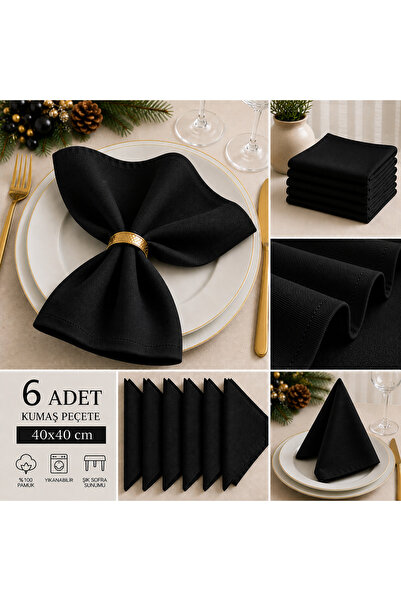 Sister Home Design 6’lı Kumaş Peçete Seti 40x40 cm – Leke Tutmaz - Lüks Sofra...