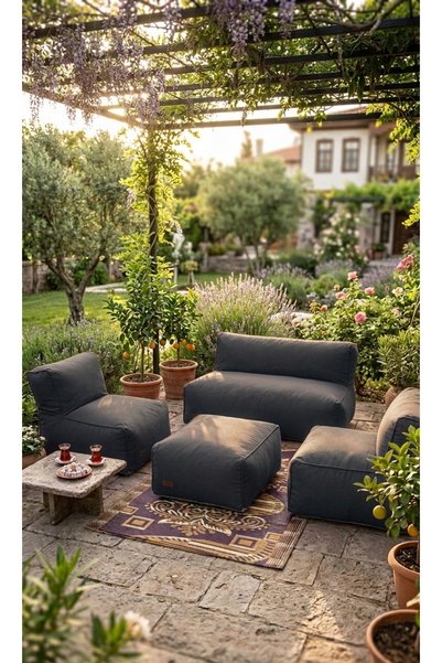 PATARA HOME Velvet Serisi Armut Bahçe Mobilyası, Balkon Takımı Su Geçirmez Ku...