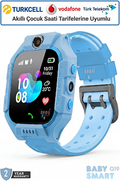 BabySmart Q19 LBS Konumlu Akıllı Çocuk Takip Saati - Sim Kartlı Arama, Kamera...