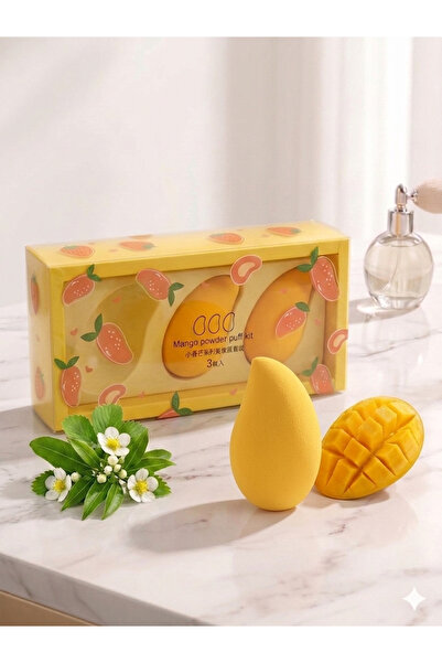 Vintage Tasarım Atölye Mango 3’lü Makyaj Süngeri Seti