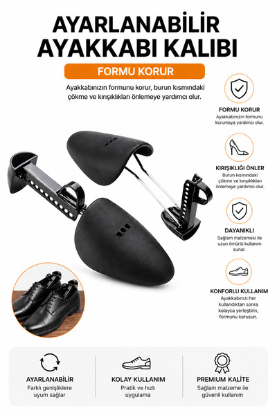 AiryFooT Telli Ayarlanabilir Plar Ayakkabı Kalıbı 1 Çift 40-44 Uyumlu