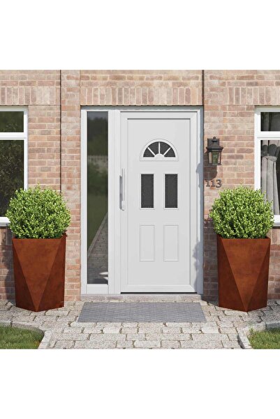 vidaxl Jardiniera 2 pcs Ruginit 50 x 50 x 75 cm