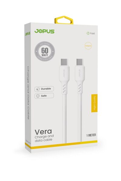 Jopus 60W Destekli İphone Samsung Xiaomi Uyumlu Type C To Type C Hızlı Şarj K...
