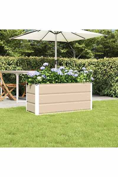 vidaxl Jardiniera Creme 100 x 40 x 45 cm Otel