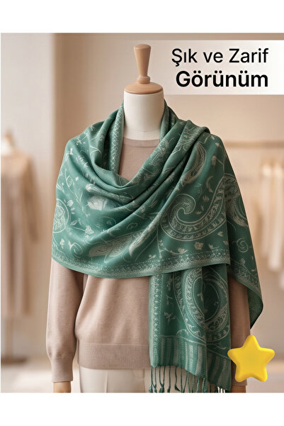 Ekospot Pashmina Şal Koyu Yeşil