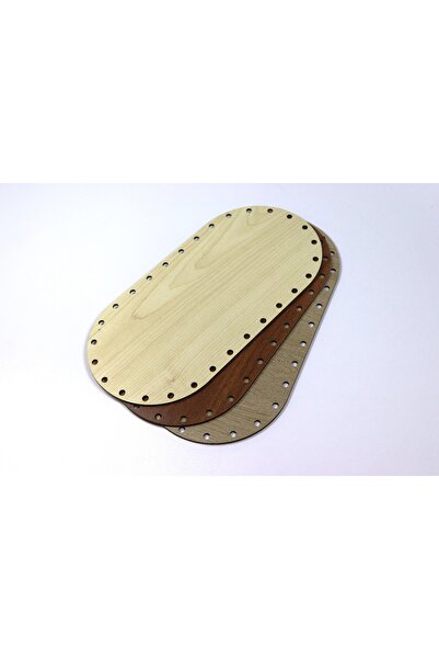 Db Atölye Rattan Örgü Plakası Oval 15x30 cm - Bambu Sepet Altlığı