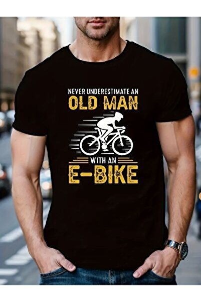 yiou trendy clothing تي شيرت Sovae Electric Bicycle بأكمام قصيرة مطبوع عليه د...