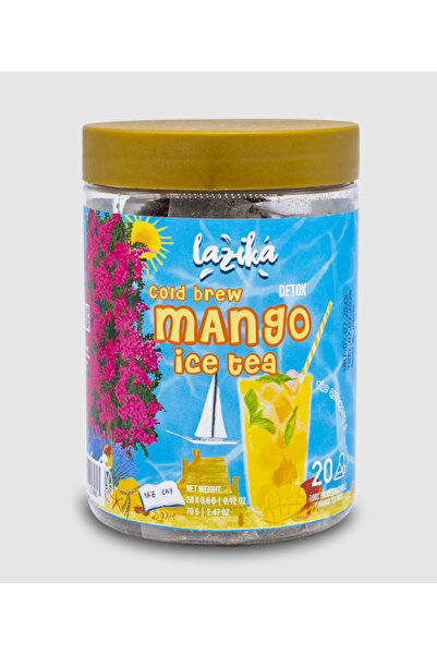 LAZİKA Soğuk Demleme Naneli Mango Arolamalı Detoks Çayı- 20'li Non-GMO (GDO's...