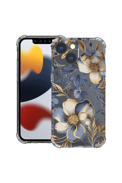 bestcase Husă Antișoc pentru Apple iPhone 13, Florală - cu flori de magnolie,...