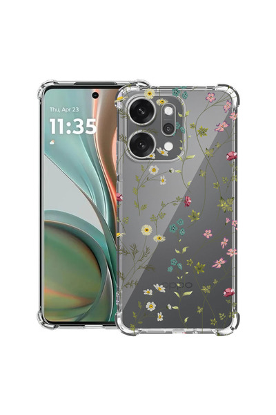 bestcase Αντικραδασμική Θήκη για OPPO Reno14, Φλοράλ - Χαριτωμένα Λουλούδια, ...