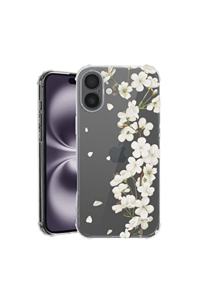 bestcase Husă Antișoc pentru Apple iPhone 16, Florală - Floare de cireș albă ...