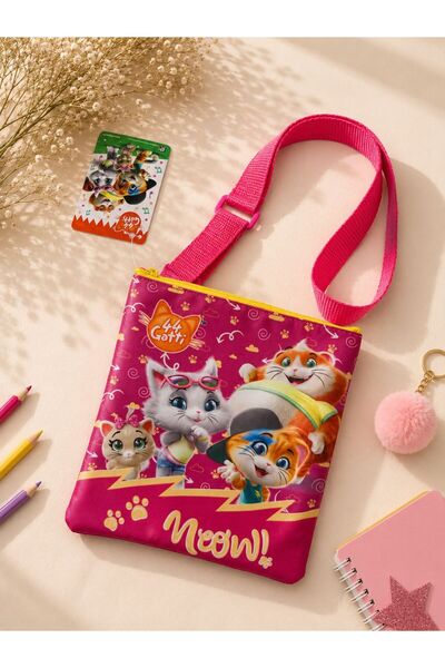 Kids Kids Shoulder Bag – Colorful Kittens Pattern