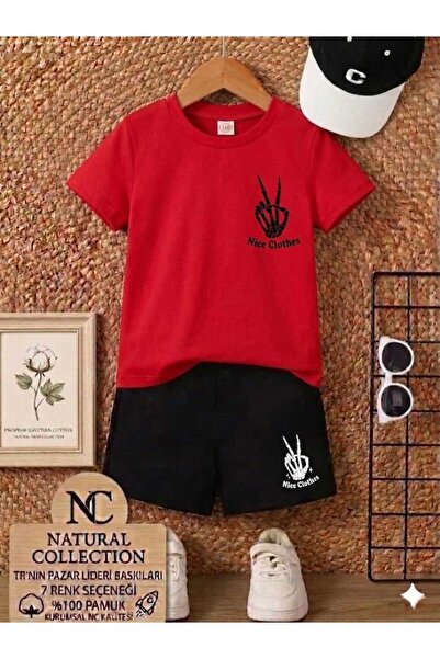 Nice Clothes Tricou și pantaloni scurți de vară pentru copii, unisex (imprime...