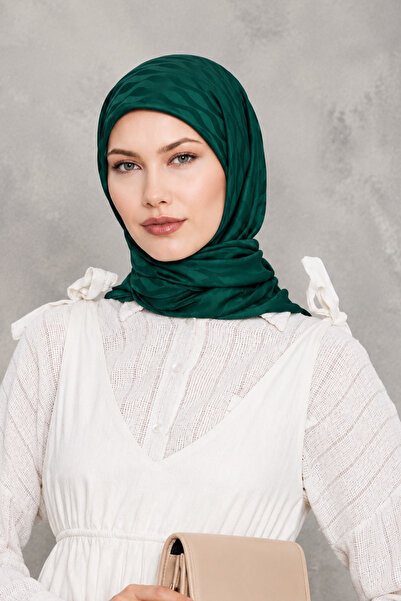 Şehr-i Şal İstanbul Women's Matte Jacquard Scarf Patterned Scarf Soft Texture...