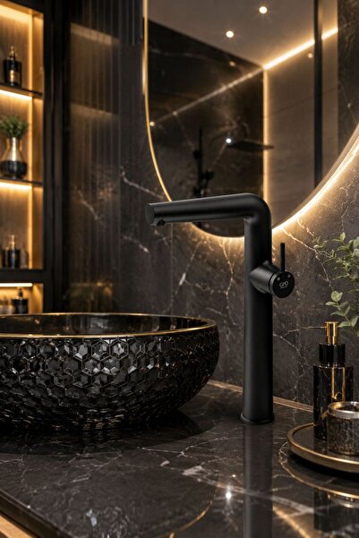 GPD MLE195-S ADURO LAVABO/EVİYE BATARYASI MODERN SİYAH SU TASARRUFLU MUTFAK B...