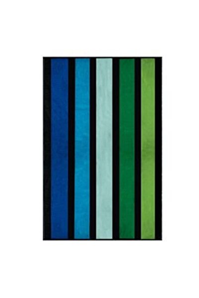 OEM Blue Green Striped Beach Towel 180 x 100 cm