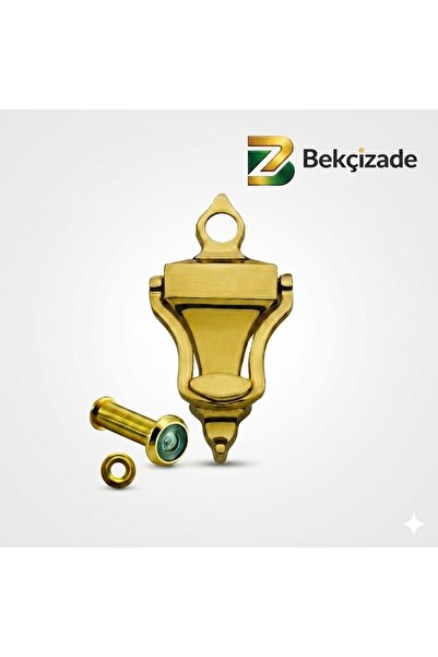 Selim Yapı Sarı Arma Model Çelik Kapı Taktak , Dürbün ve Pul - Kapı Tokmağı Gold