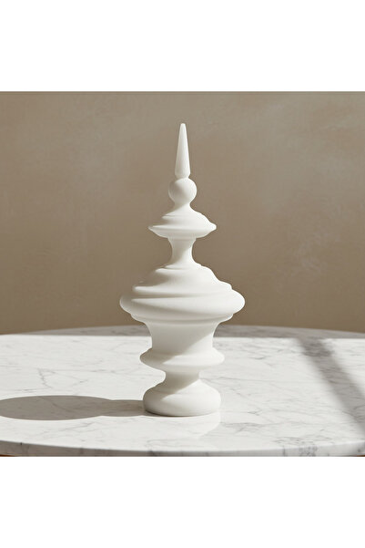 Home Box Monochrome Clifford Ora Luxe Marble Decorative Accent - 17.3x17.3x40...
