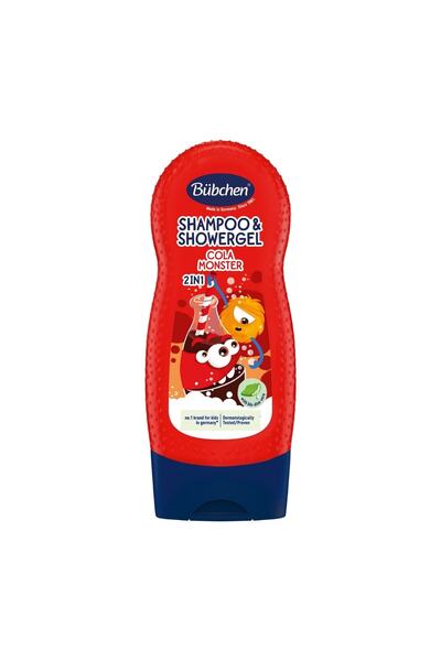 Bübchen Cola Monster 2’si 1 Arada Çocuk Şampuanı ve Duş Jeli 230 ML