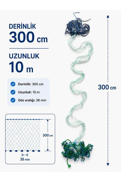 TD POWER Germe Misine Ağ -(Gizli kurşun /Gizli mantar )- Balık Ağı , Özel Yap...