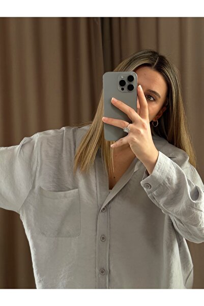 AlisBoutique Düşük omuz oversize ince premium mevsimlik gömlek