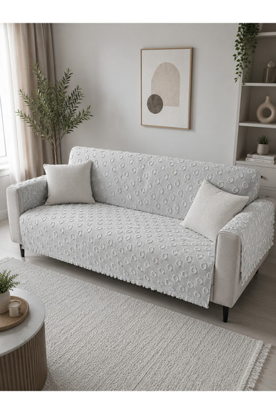 Frt Export 2 bucăți husă pentru canapea extensibilă, lavabilă, din chenille ț...