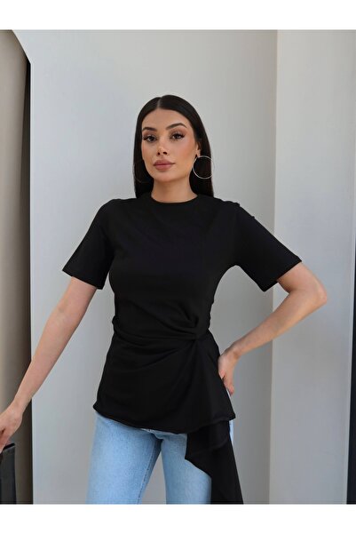 ESRAHELVACI Asymmetrical Draped Tshirt