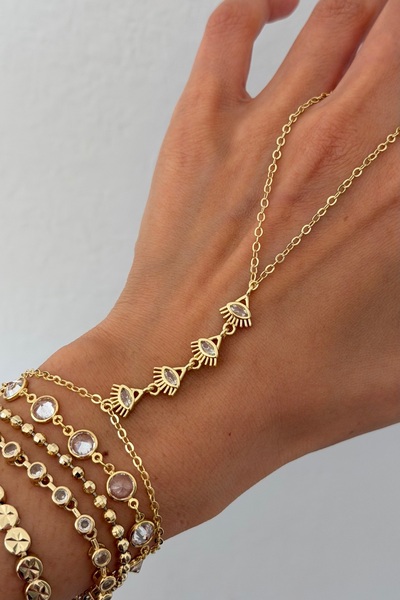 Lavian Accessories Göz Detaylı Zirkon Taşlı Şahmeran