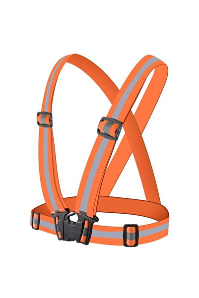 Hurtel Vestă de siguranță reflectorizantă, reglabilă, unisex, portocalie