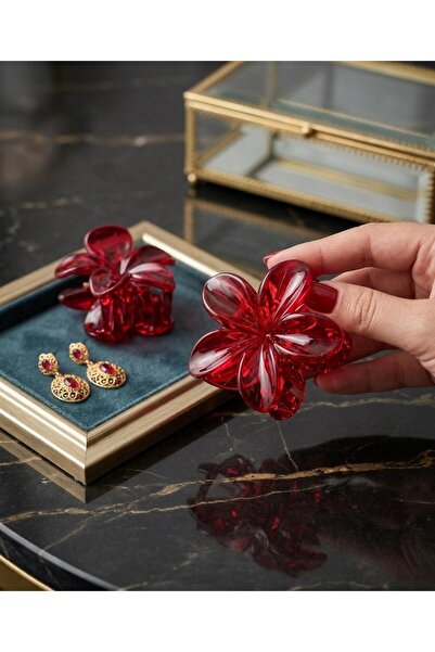 SaidaGuliyeva Lotus Flower Buckle Red 5 Pieces