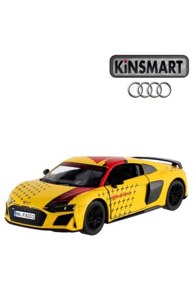 Noname Macheta auto metalica Kinsmart Audi R8 Coupe Galben, Scara 1:36