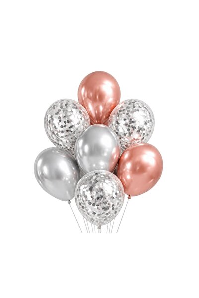 Patladı Gitti Graduation Party Set – Rose Gold Silver Pole Star Premium Conce...