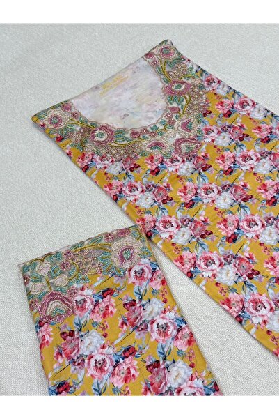 Tori Mehar Mahra'At Silk Cotton Fabric / Unstitched Cloth Without Stitching