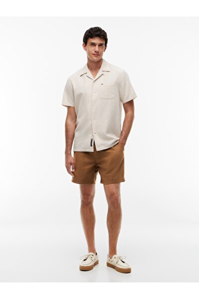 Tommy Hilfiger TJM LINEN BLEND PULL-ON SHORT Erkek Kahverengi Şort - DM0DM22825