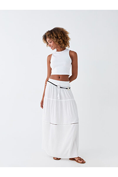 LC Waikiki Women's Elastic Waist Straight Skirt
