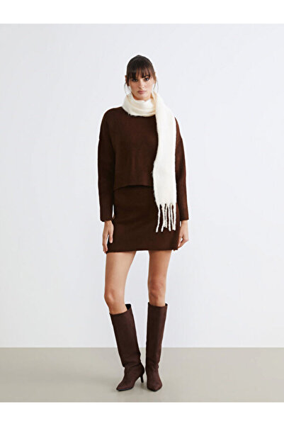 LC Waikiki Elastic Waist Knitwear Mini Skirt