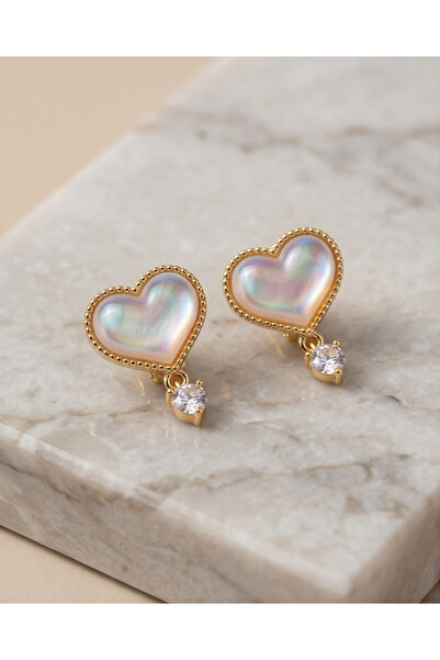 HOSBUTIK Gold Heart Earrings with Clip-On Fastening, No Need for Piercing, Sm...