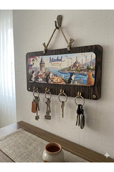 Home Dekoratif Ahşap Anahtar Askılığı Modern ve Şık Görünümlü